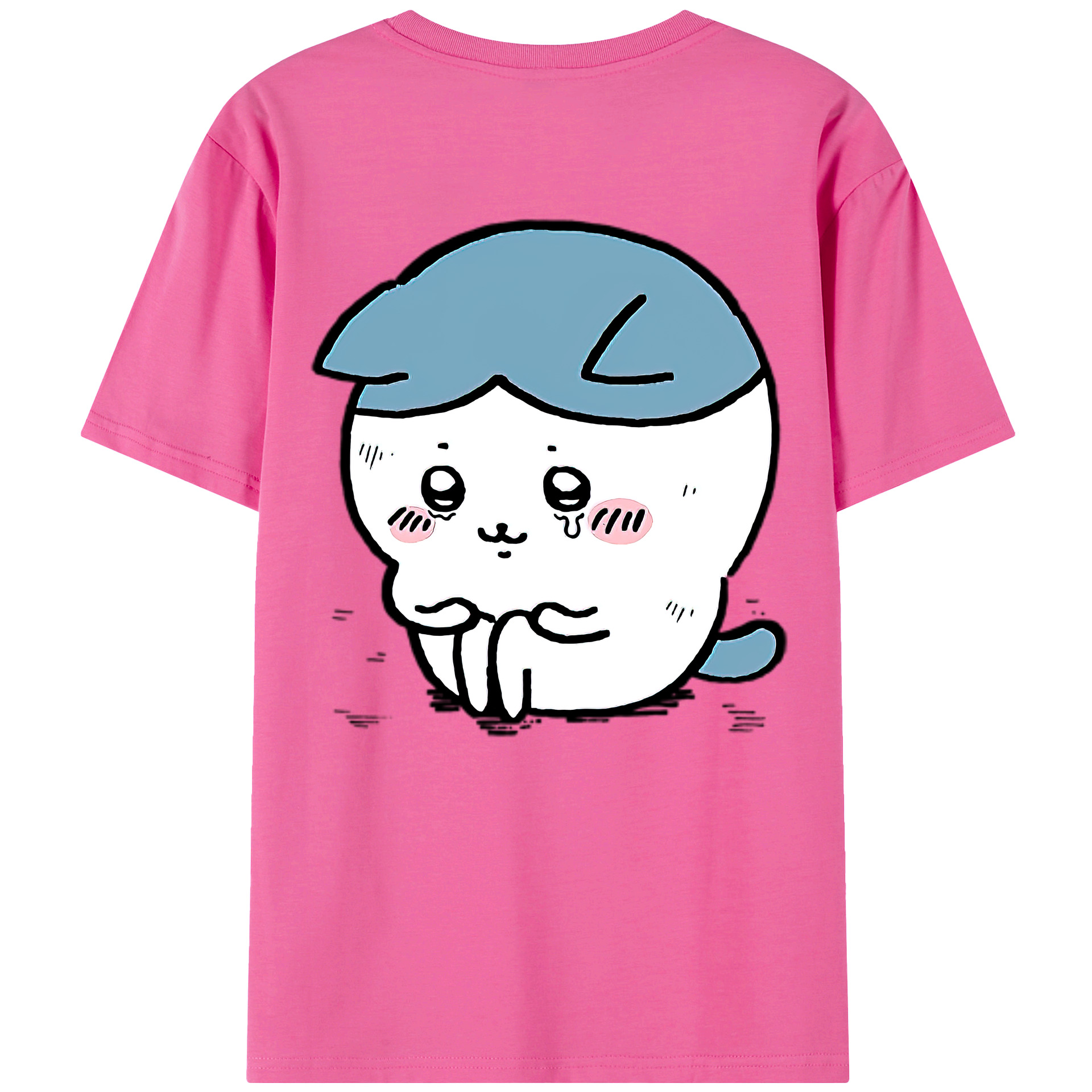 （画像用） ちいかわ ハチワレ Chii-kawa hachiware レディース半袖Tシャツ(バックプリント)